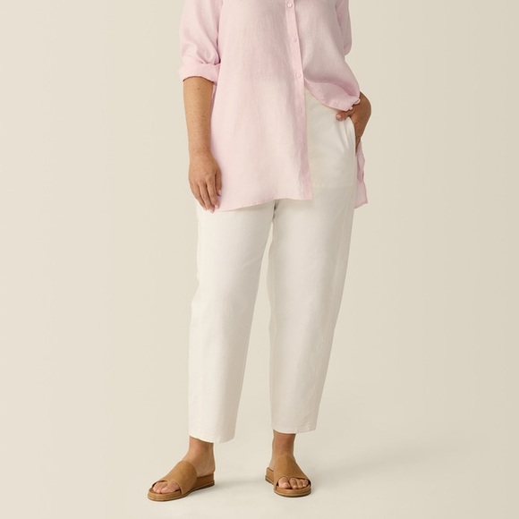 Eileen Fisher lantern jeans organic cotton in bone - Picture 1 of 7